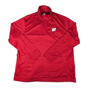 Wisconsin Badgers | Vansport | Red | Men's 1/4‎ Zip Pullover | XL